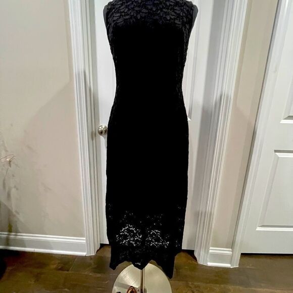 Alfani Lace Midi Dress in Black - Picture 3 of 5